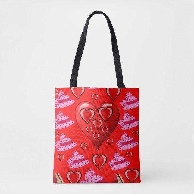 bolsa de mano día de San Valentín corazones de amo (Anverso)