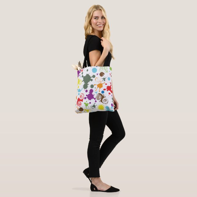 Bolsa de mano diaria con salpicaduras de pintura d (Puesto)