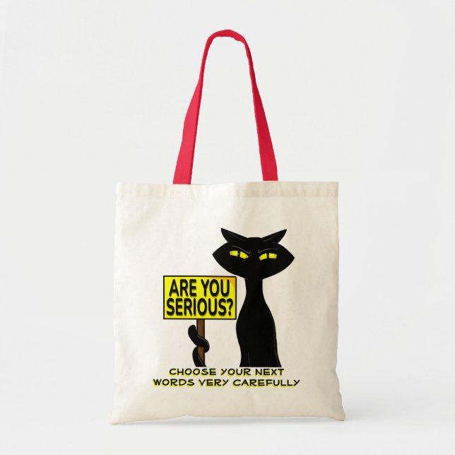 Bolsa de mano divertida Bad Boogie - ¿Estás serio? (Frente)