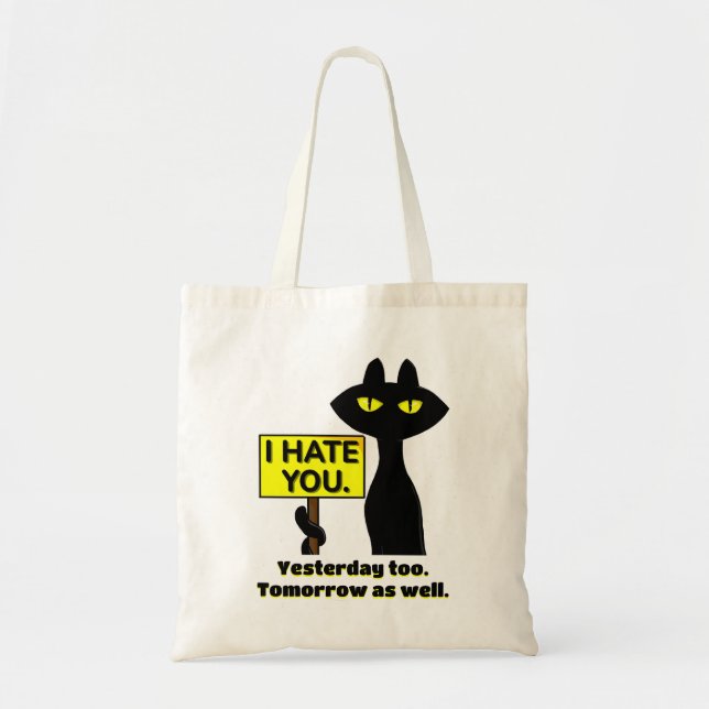 Bolsa de mano divertida Bad Boogie - Te odio  (Frente)