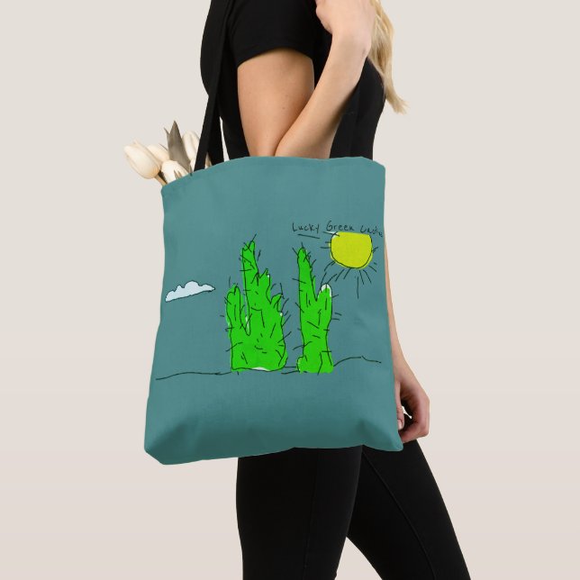 Bolsa de mano divertida Cactus Verde Afortunado Do (Detalle)