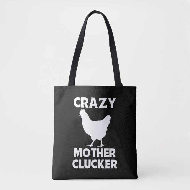 Bolsa de mano divertida con castigo de gallina Clu (Anverso)