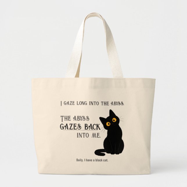 Bolsa de mano divertida con cita de Nietzsche para (Frente)