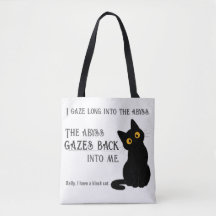 Bolsa de mano divertida con cita de Nietzsche para