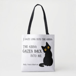 Bolsa de mano divertida con cita de Nietzsche para