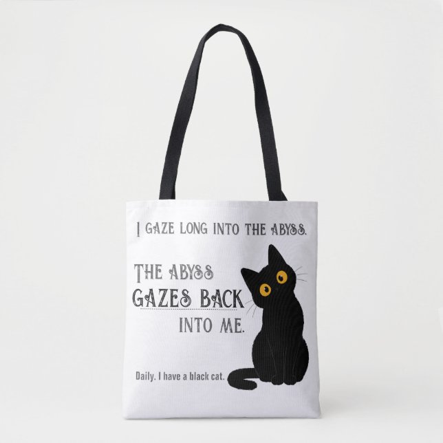 Bolsa de mano divertida con cita de Nietzsche para (Anverso)