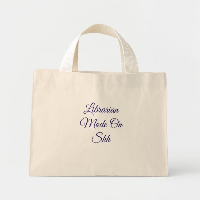 Bolsa de mano divertida con el modo bibliotecario  (Frente)