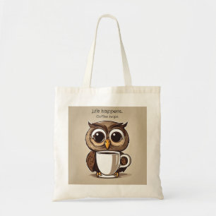 Bolsa de mano divertida de búho lindo de la vida s