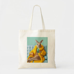 Bolsa de mano divertida de canguro en abrigo de pi