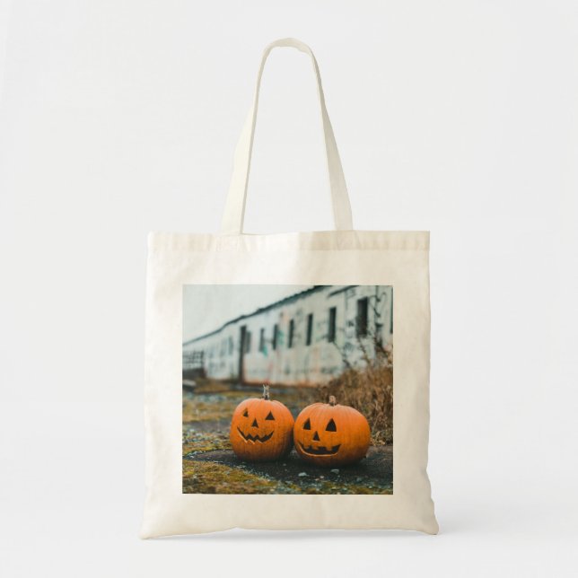 Bolsa de mano divertida de esqueleto de Halloween (Frente)