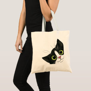 Bolsa de mano divertida de gato