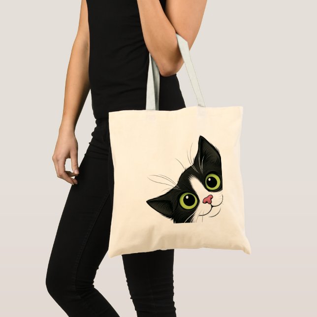 Bolsa de mano divertida de gato (Anverso (producto))
