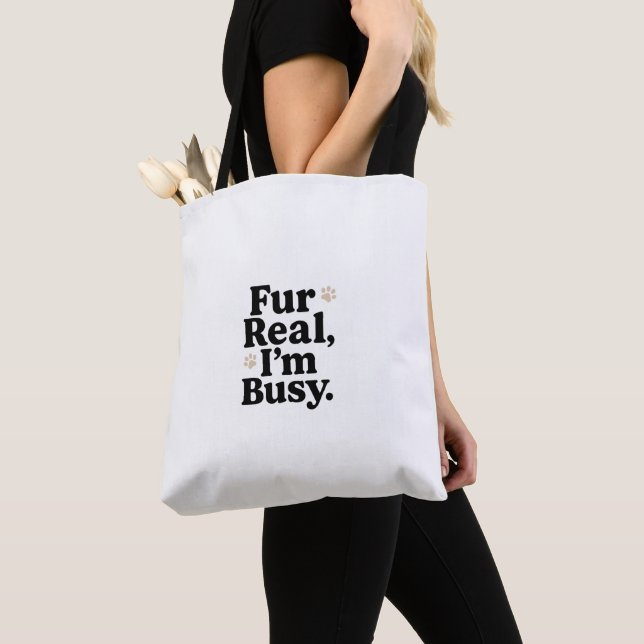 Bolsa de mano divertida de gato – "En serio estoy  (Detalle)