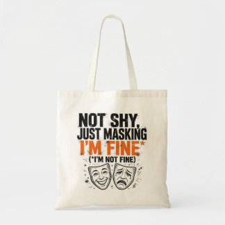 Bolsa de mano divertida de No soy tímido, solo est