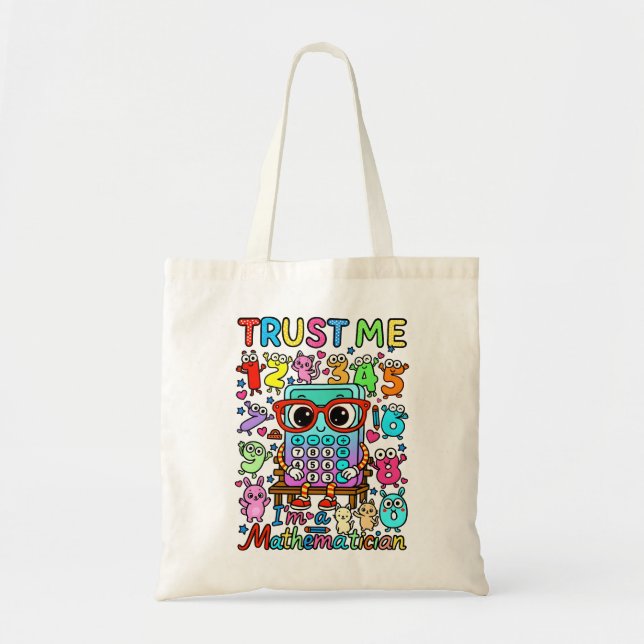 Bolsa de mano divertida de números de matemáticas  (Frente)