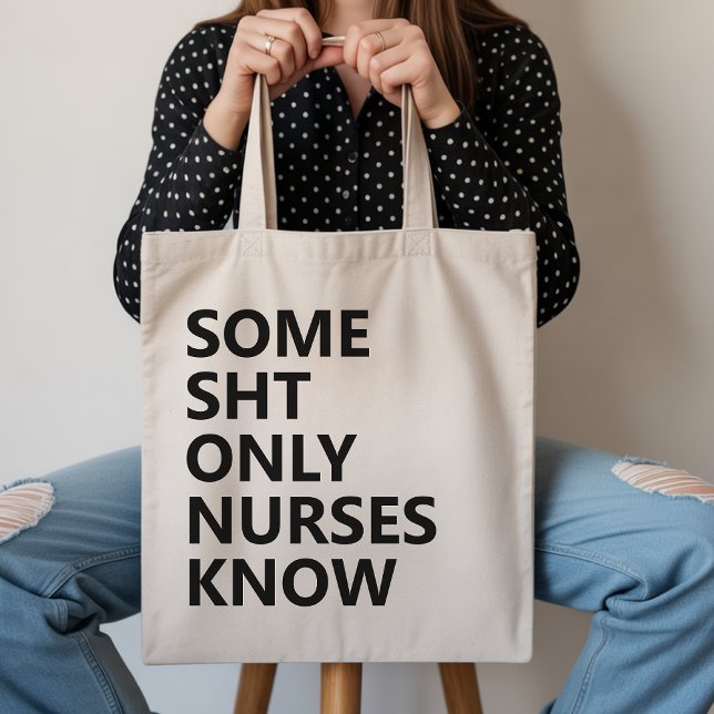 Bolsa de mano divertida para enfermera CNA, RN, LP (Healthcare Worker Tote Bag Birthday Gift for Her, Modern Script Nurse Tote Bag Gift for Coworker)