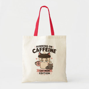 Bolsa de mano divertida para mamá gata con cafeína