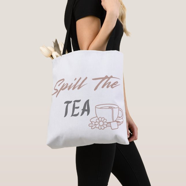 Bolsa de mano divertida "Spill the Tea" para ella (Detalle)