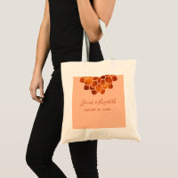 Bolsa de mano dramática de boda con flor de cobre 