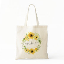 Bolsa de mano elegante de jardín de girasoles