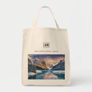 Bolsa de mano - Escena de nieve en el lago Louise,