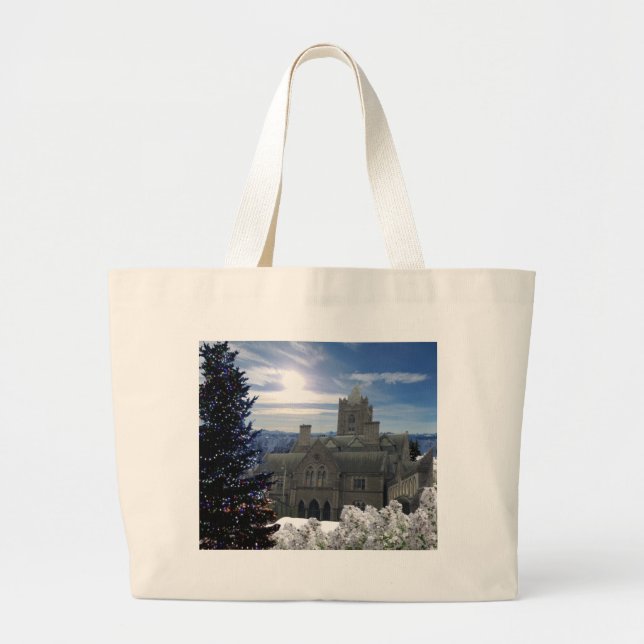 Bolsa de mano Escena Navideña con Catedral (Frente)