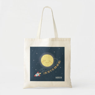 Bolsa de mano Espacio Niños Te amo hasta la Luna y