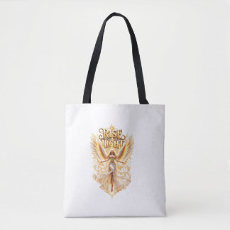Bolsa de mano estética de alas de ángel doradas