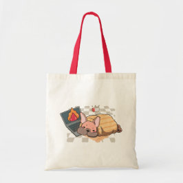 Bolsa de mano estética de bulldog agotado acogedor