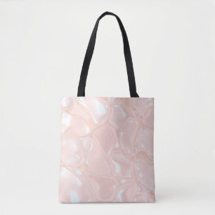 Bolsa de mano estética de mármol líquido perla iri