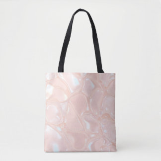 Bolsa de mano estética de mármol líquido perla iri