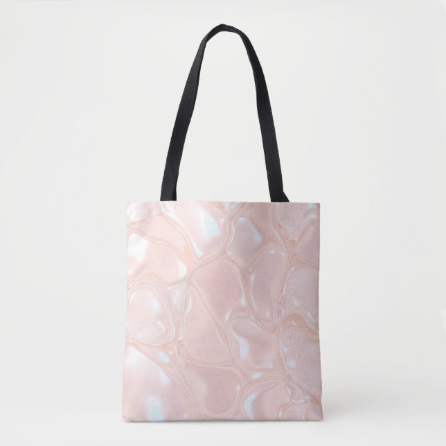 Bolsa de mano estética de mármol líquido perla iri (Anverso)