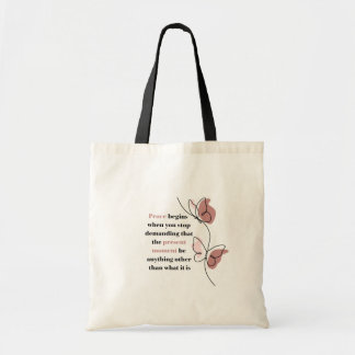Bolsa de mano estética del momento presente de paz