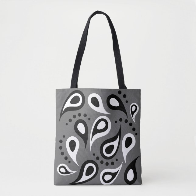 Bolsa de mano estética grunge de flores de lis en  (Anverso)