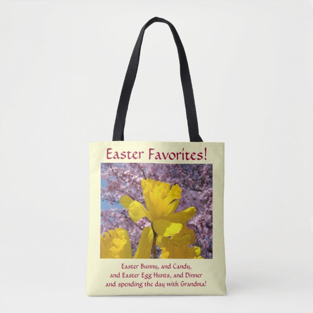 Bolsa de mano Favoritos de Pascua Flores de Narcis (Anverso)