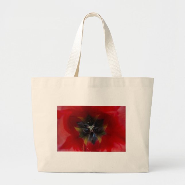 Bolsa de mano Flor roja (Frente)