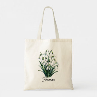 Bolsa de mano floral de Snowdrop personalizada – N