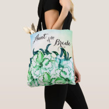 Bolsa de mano floral verde de dos tonos para la tí