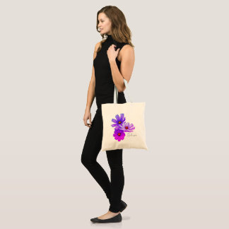 Bolsa de mano - flores cosmos