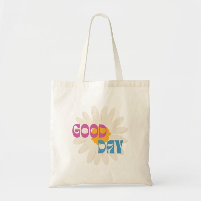 Bolsa de mano Good Day Retro Daisy Flower | Floral (Frente)