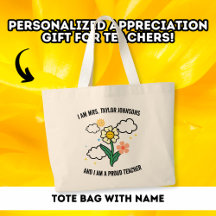 Bolsa de mano grande de flor personalizada de maes