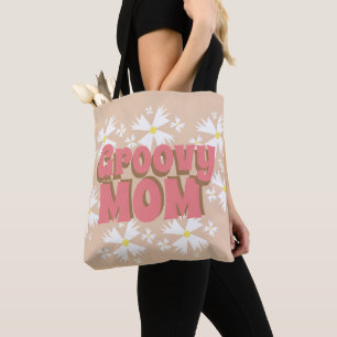 Bolsa de mano Groovy Mother's Day Mom Daisy