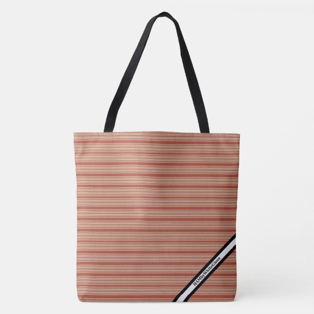 Bolsa de mano - HAMbyWG - Franja horizontal naranj (Anverso)