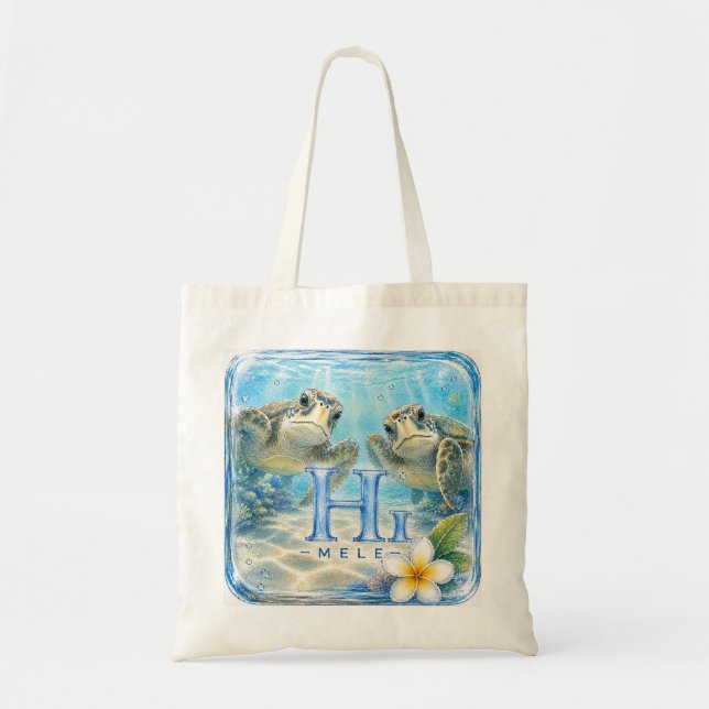 Bolsa de mano HIMELE hawaiana Honu  (Frente)