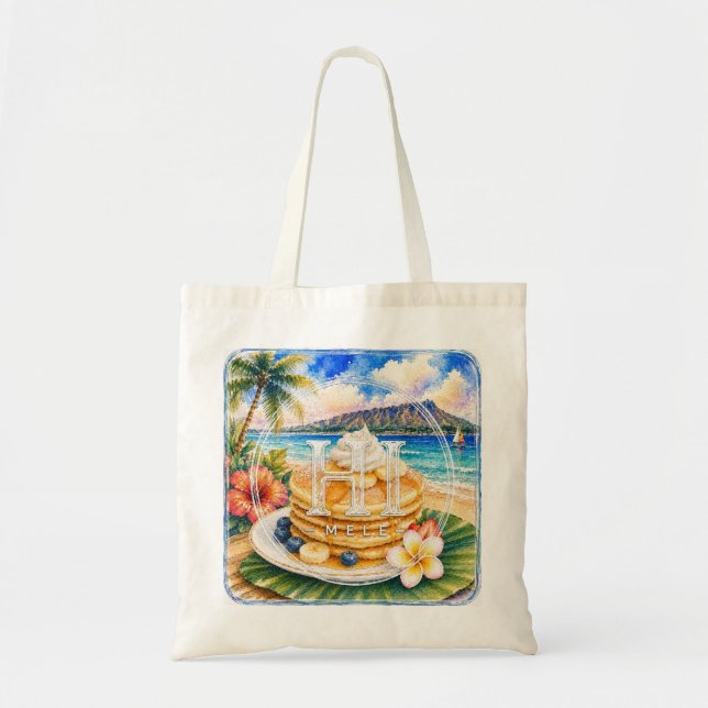 Bolsa de mano HIMELE Hawaiian Tote Bag Panqueque (Frente)
