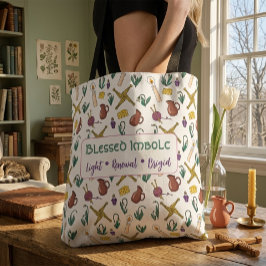 Bolsa de mano Imbolc con patrón estacional pagano 