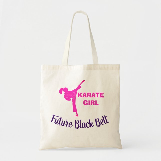 Bolsa de mano Karate Girl Future Black Belt (Frente)
