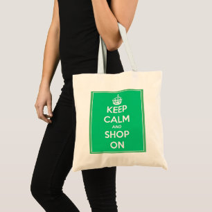 Bolsa de mano Keep Calm y sigue comprando