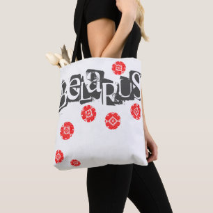 Bolsa de mano Letras Funky Folk Bielorrusia Белару