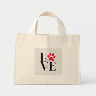 Bolsa de mano Love Paw Print – Para amantes de mas